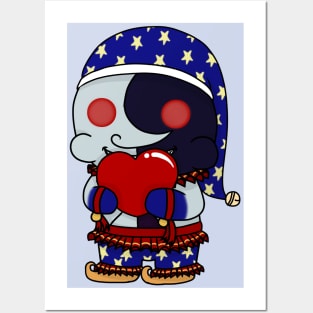 fnaf security breach moondrop valentine chibi Posters and Art